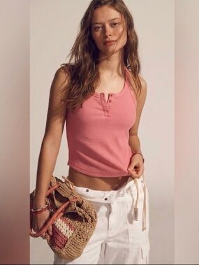 Pilcro sold at Anthropologie Hang Ten Layering Pink TankTop size X-Large NWT